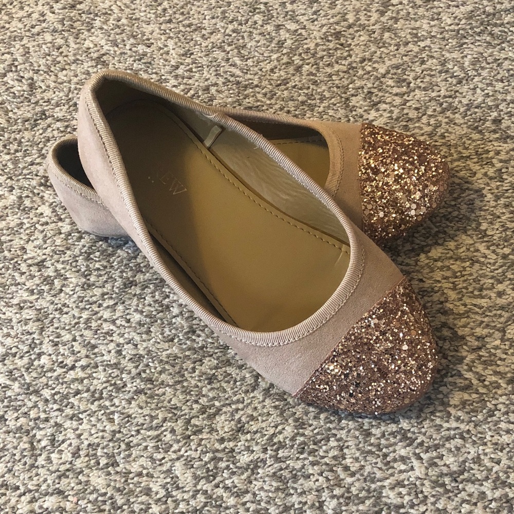Elegant JCrew Glitter Toe Girls Flats